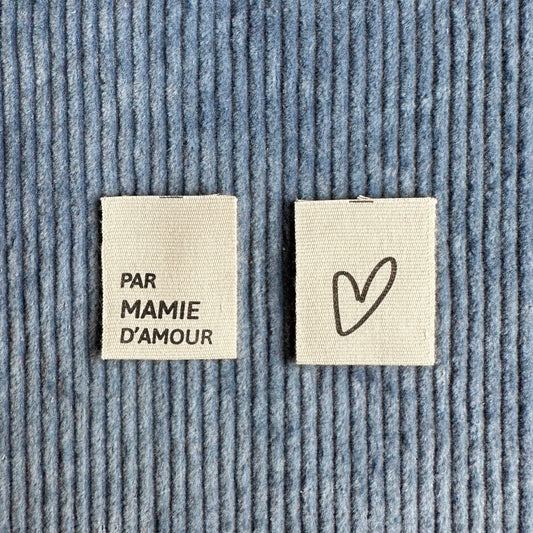 BY MAMIE D'AMOUR - Cotton labels in French