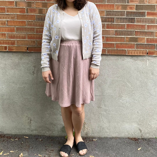 Tissus Bourette / Silky Noil / Lin / Viscose - Blush