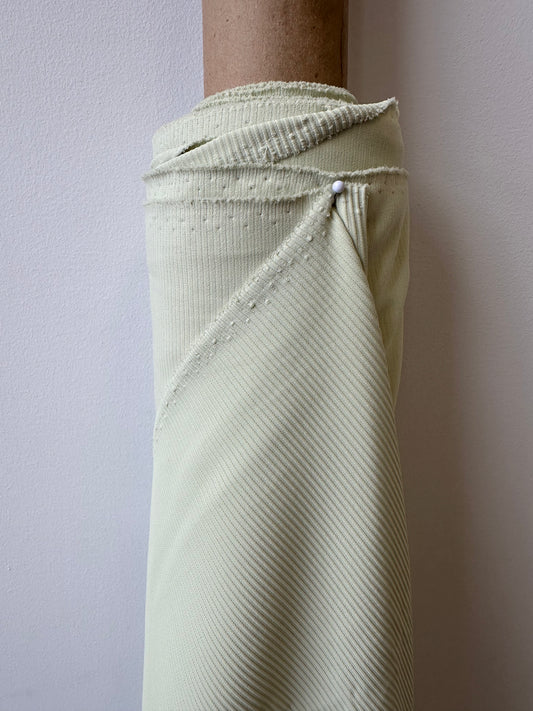 Ribbed jersey fabric - Pale green