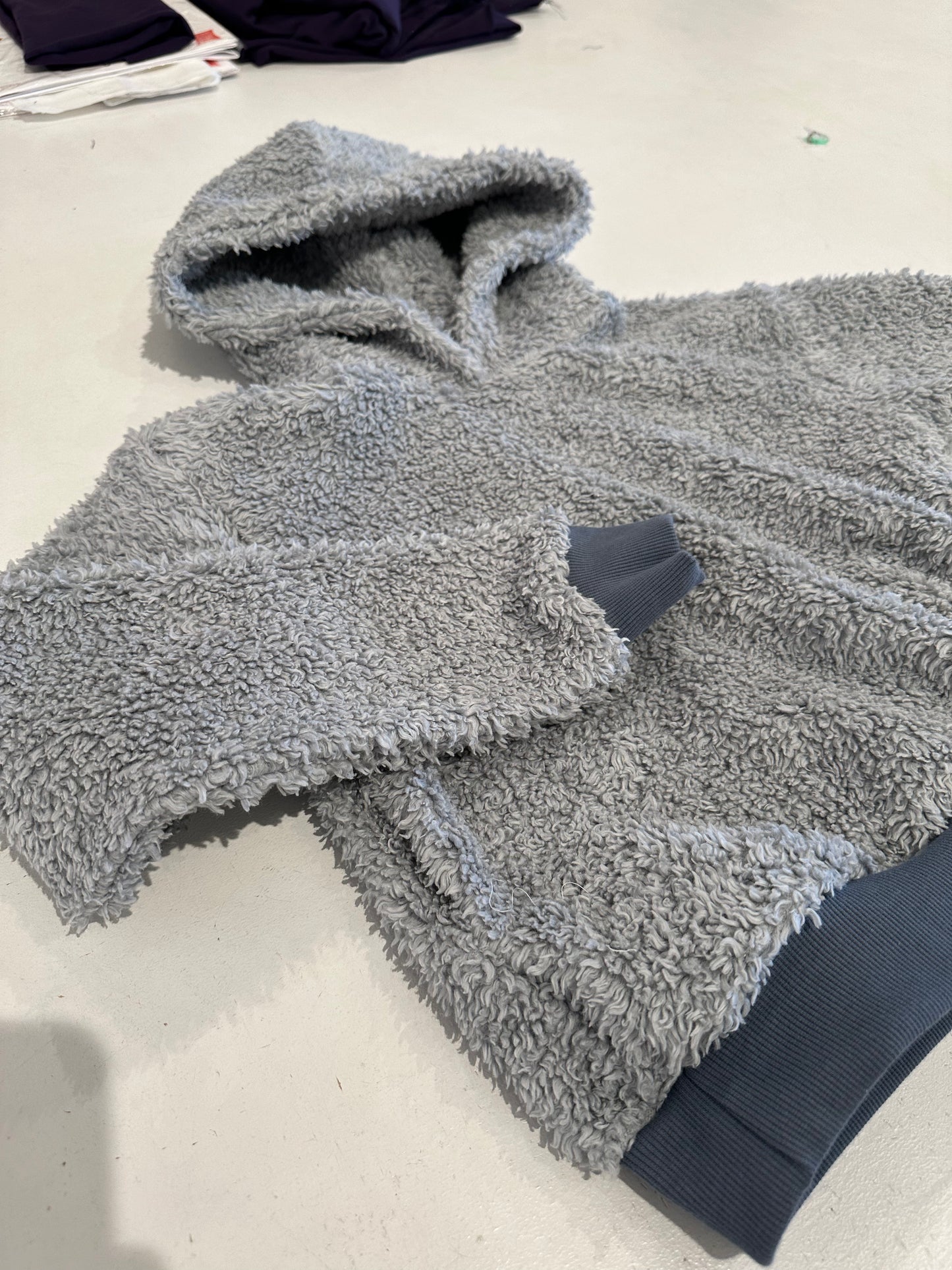 Sherpa coton - Bleu gris