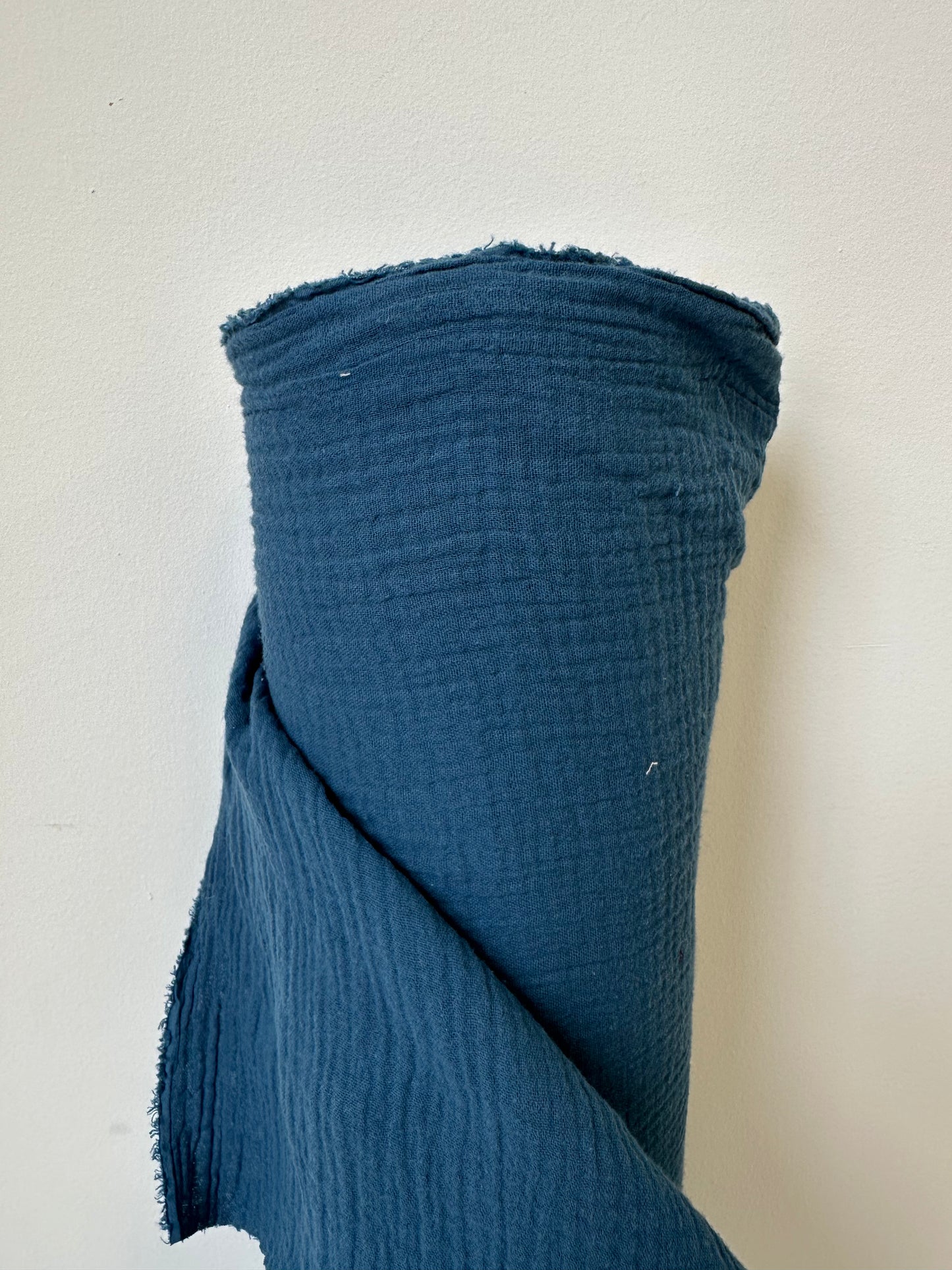 Coton double gaze - Bleu