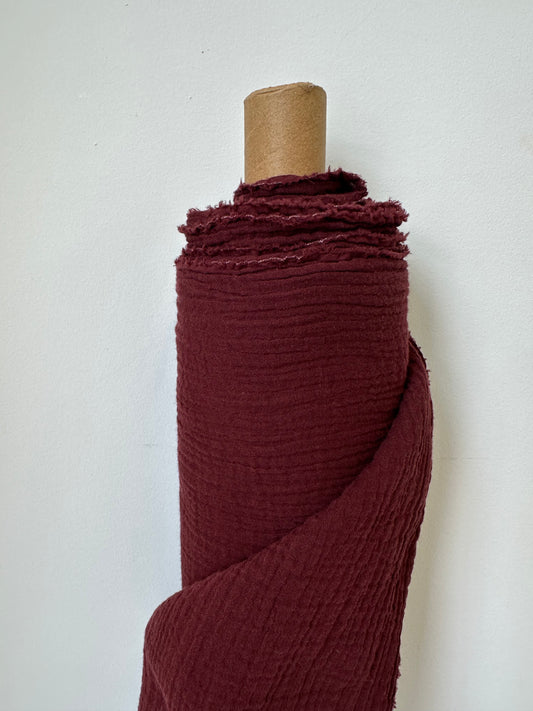 Double gauze cotton - Bordeaux