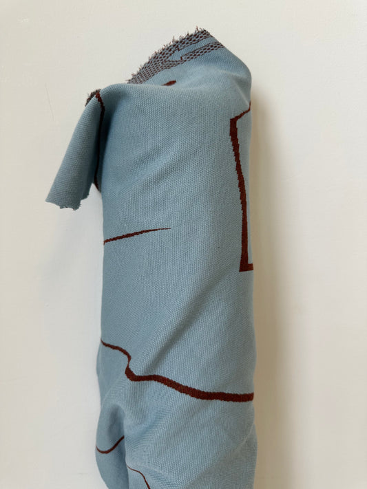 Jacquard Knit - Red and Blue Serpentine