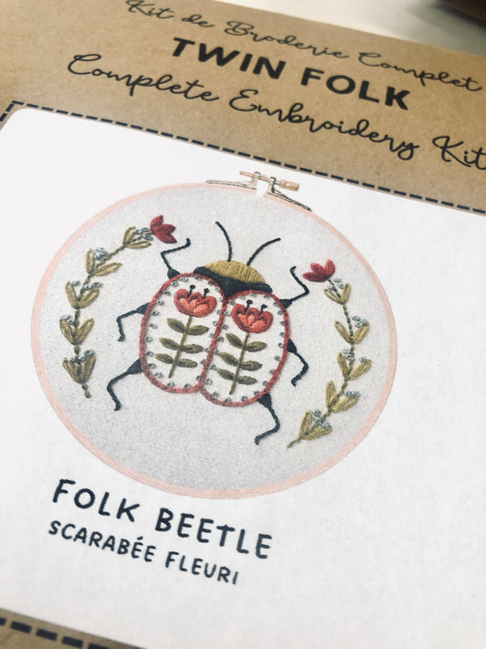 Embroidery Kit - Flower Beetle - Twin Folk