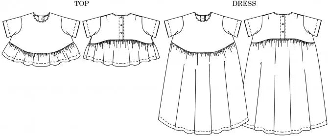 Dress - Top - Florence - Paper pattern - Merchant & Mills
