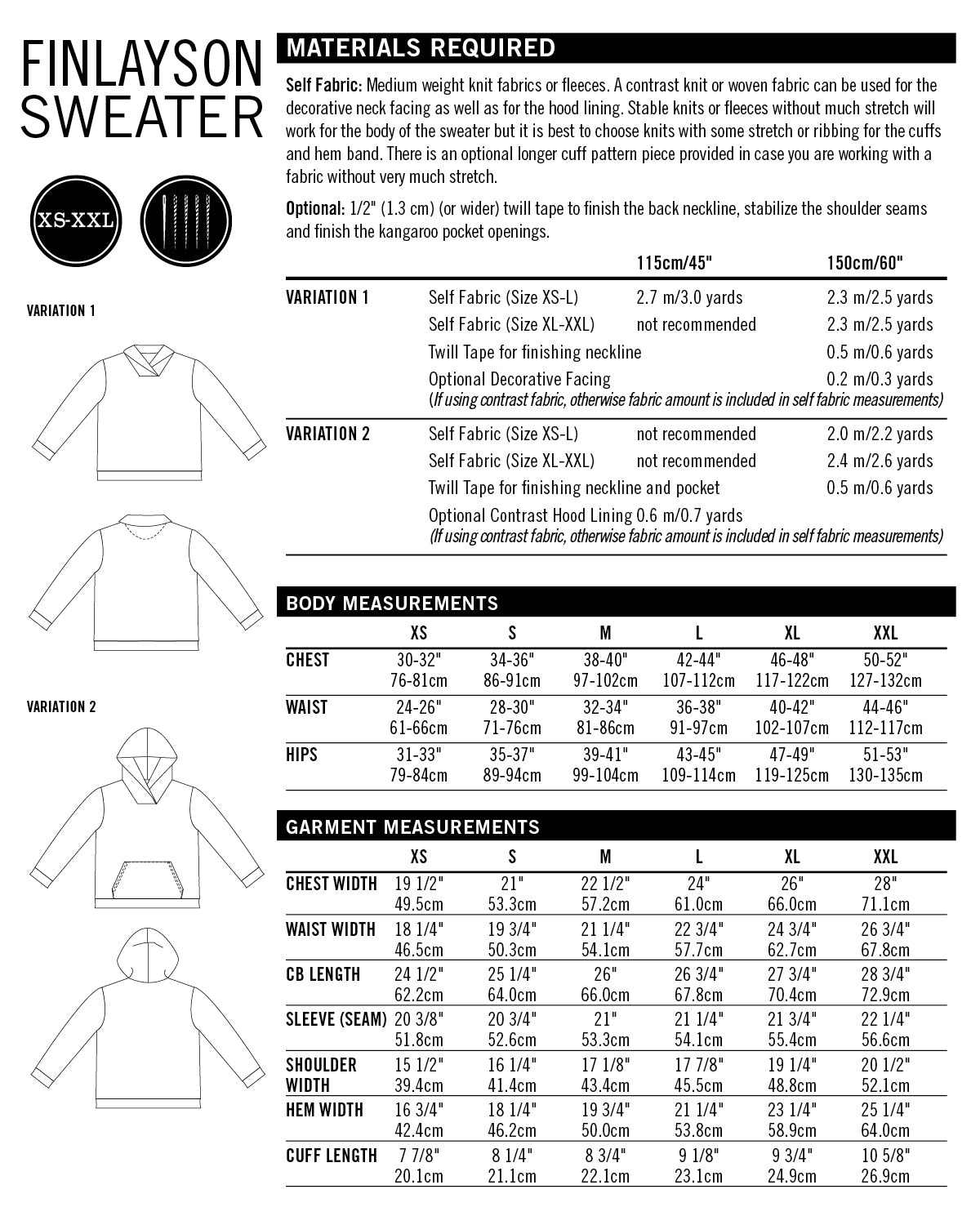 Finlayson Sweater - Patron PDF - Thread Theory