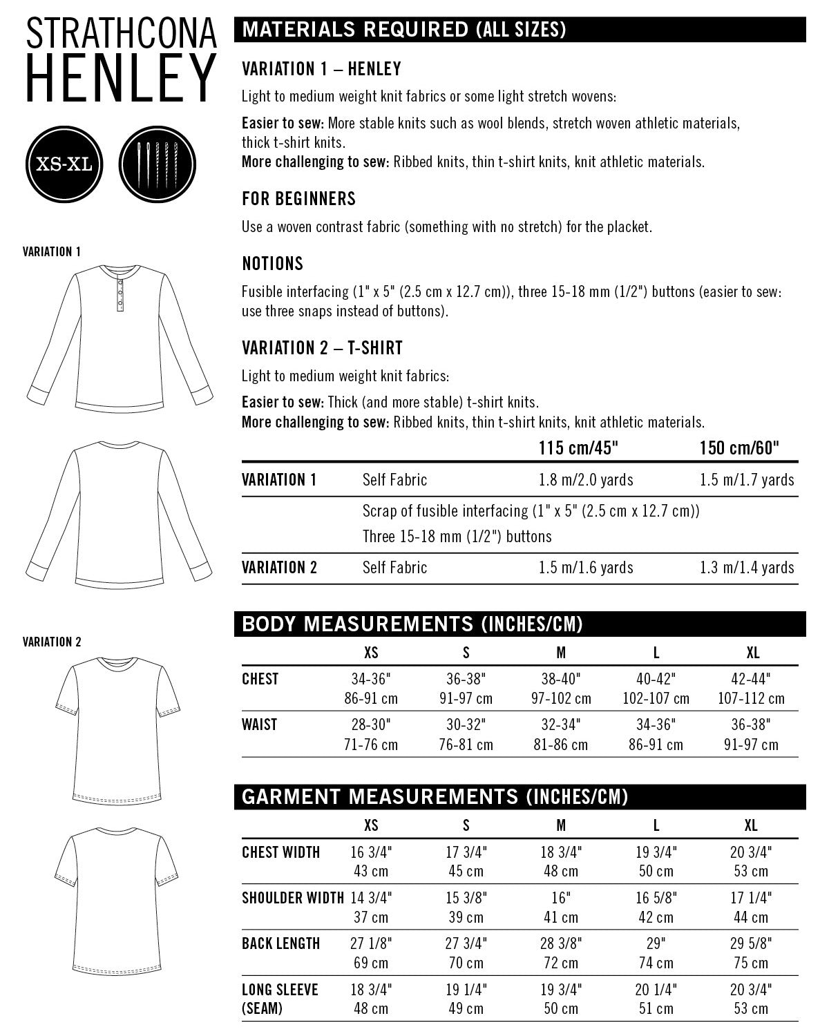 Strathcona Henley - Patron PDF - Thread Theory