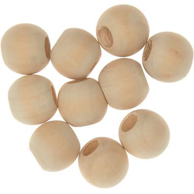 Perles à macramé en bois