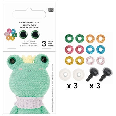 Rico plush eyes - 3 pairs