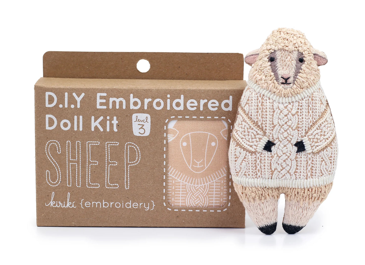 Mouton - Kit peluche à broder (niveau 4) - KIRIKI PRESS