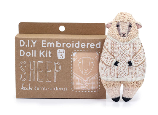 Mouton - Kit peluche à broder (niveau 4) - KIRIKI PRESS