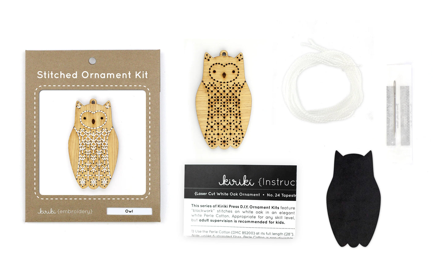 Chouette - Kit suspension à broder - KIRIKI PRESS