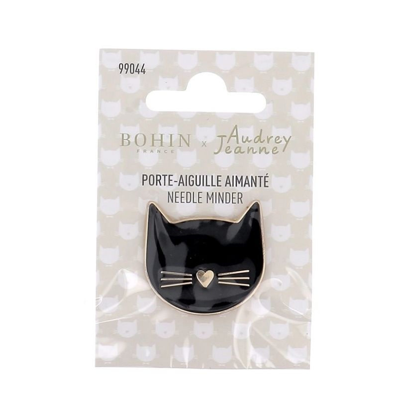 Porte-aiguilles aimanté BOHIN - Chat noir