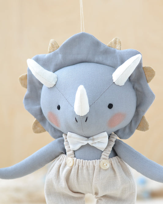 Triceratops Dinosaur Doll Sewing Pattern