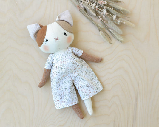 Sewing Pattern - Cat doll + 2 outfits