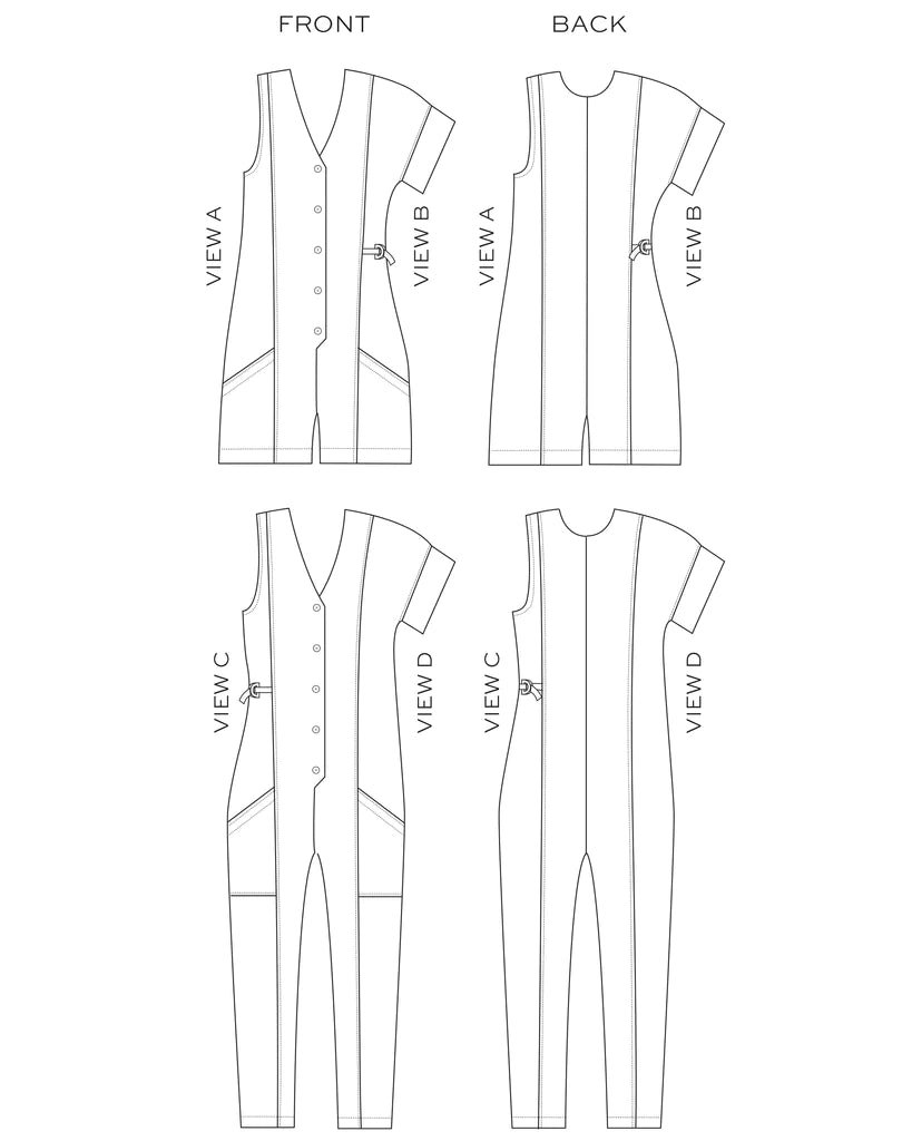 Rory Jumpsuit (0-18) - Paper pattern - TRUE BIAS