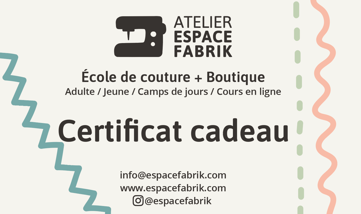Gift card - Atelier Espace Fabrik