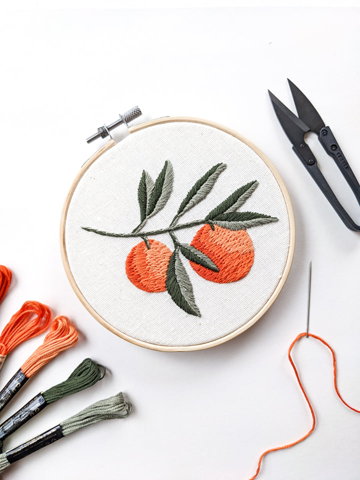 Ensemble de broderie - Clémentines - BRODÉ SERRÉ