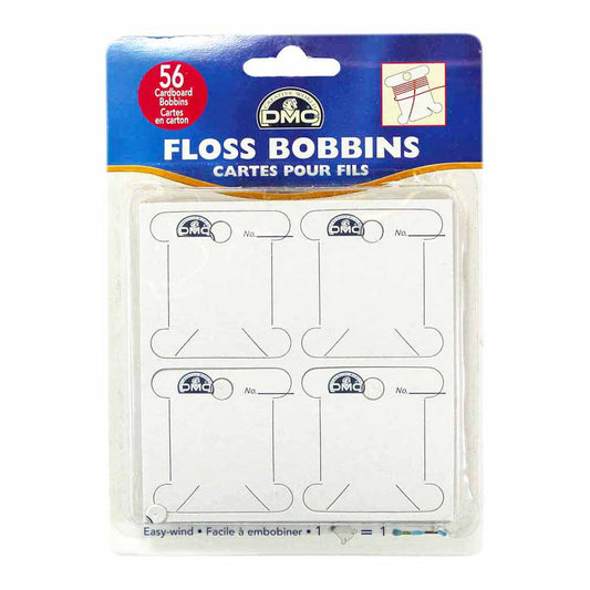 Bobine en carton fil à broderie - paquet 56