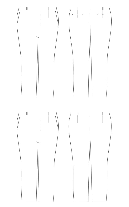 Meriam pants 12 to 32 - Paper pattern - CASHMERETTE
