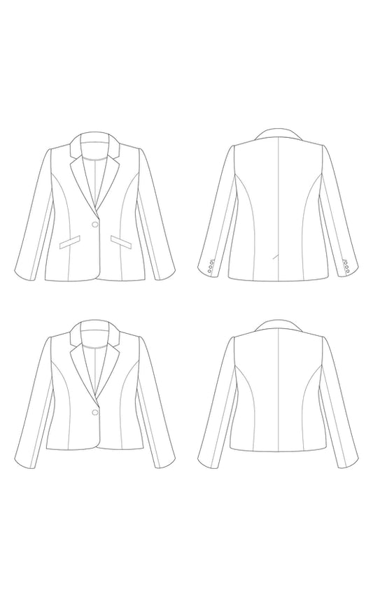 Blazer Auburn 12 à 32 - Patron papier - CASHMERETTE