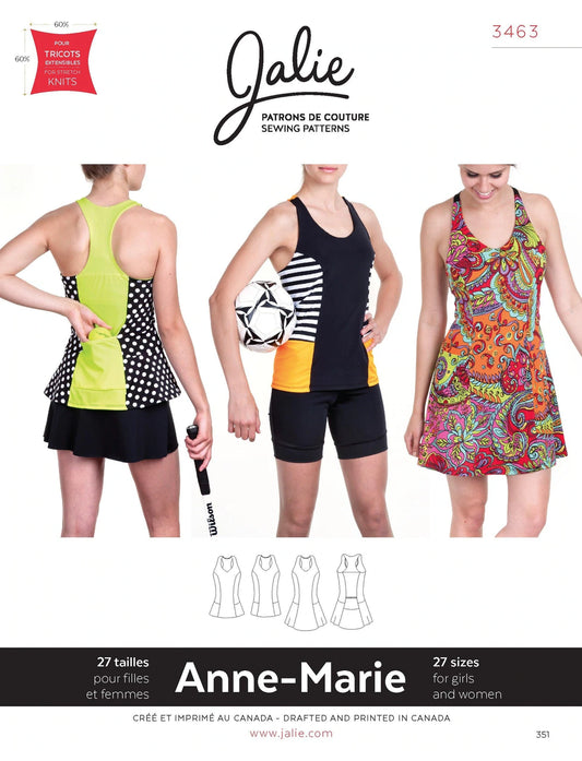 Patron de couture papier - Camisoles et robe ANNE-MARIE 3463 | Jalie
