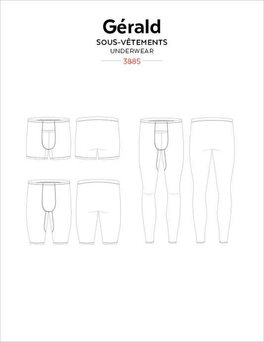 Sous-vêtements GÉRALD 3885 | Patron papier - Jalie
