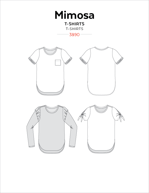 T-shirts MIMOSA 3890 | Paper pattern - Jalie