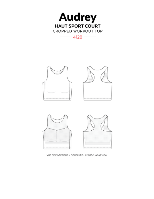 AUDREY cropped sports top 4128 | Paper pattern - Jalie