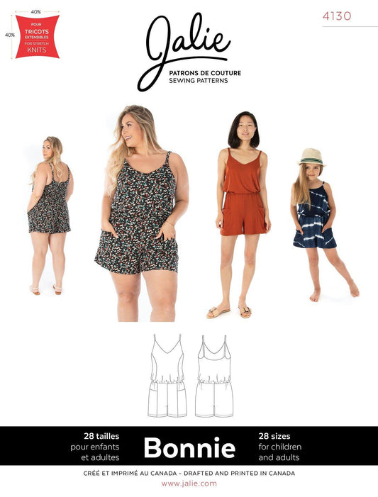 Patron de couture papier - Combi-short BONNIE 4130 - Jalie
