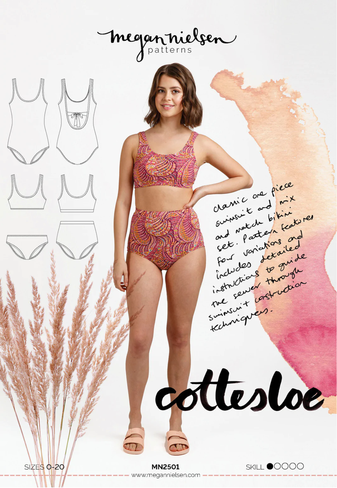 Cottlesloe swimwear - Paper pattern - MEGAN NIELSEN – Atelier
