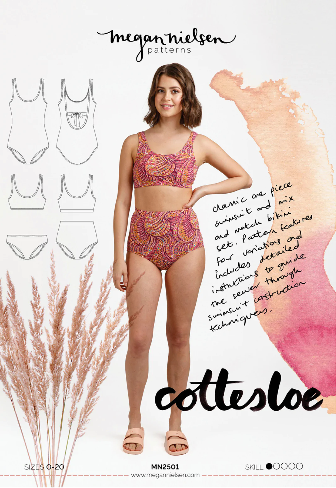 Cottlesloe swimwear - Paper pattern - MEGAN NIELSEN