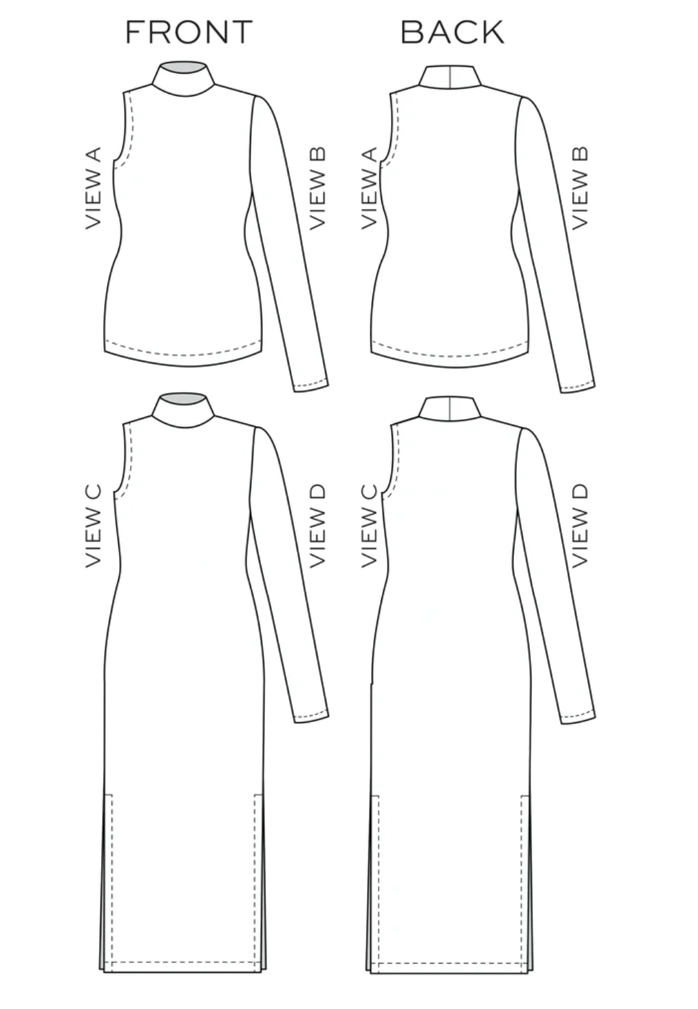 Nikko Top & Dress - Paper pattern - TRUE BIAS