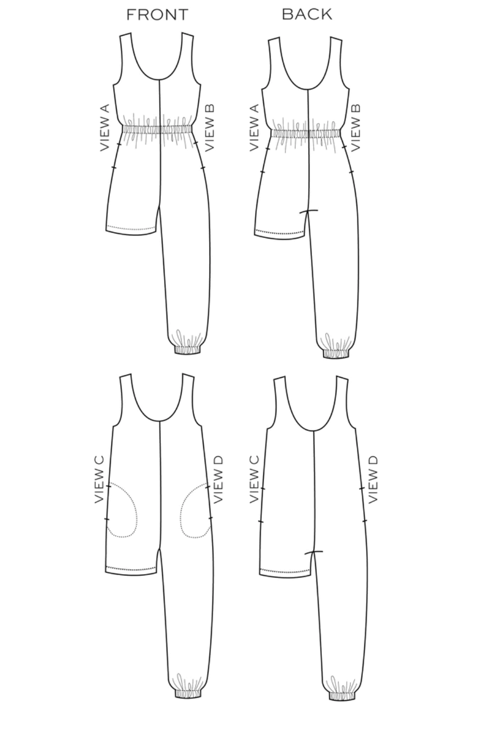 Jumpsuit Nova - Paper pattern - TRUE BIAS