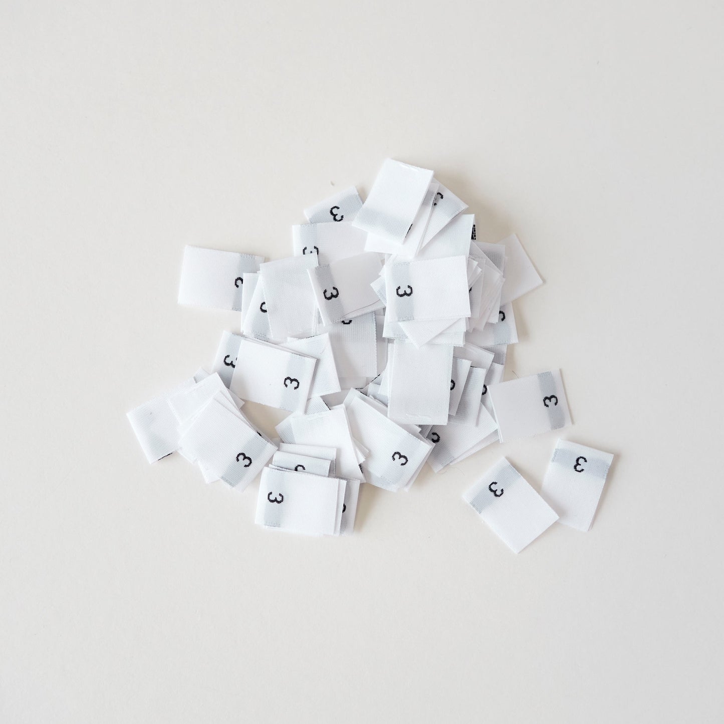 White size labels - 3 years to 10 years