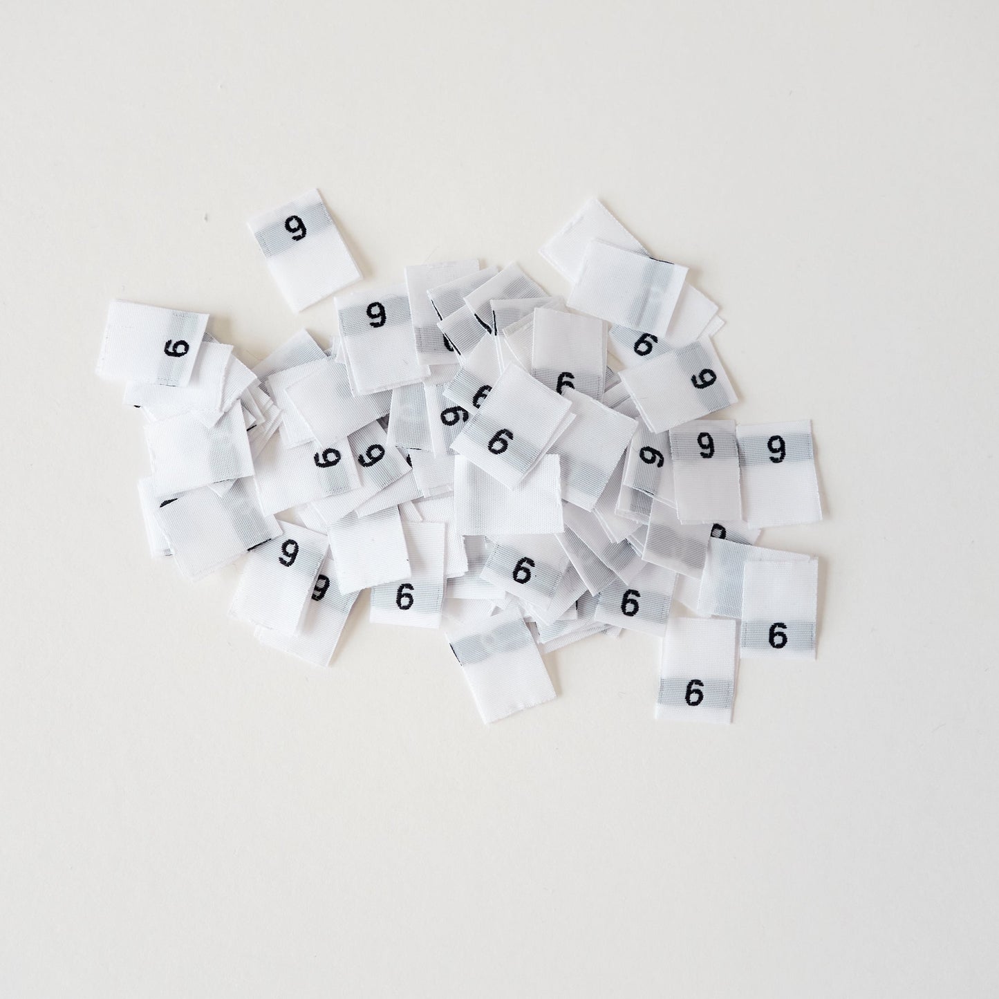 White size labels - 3 years to 10 years