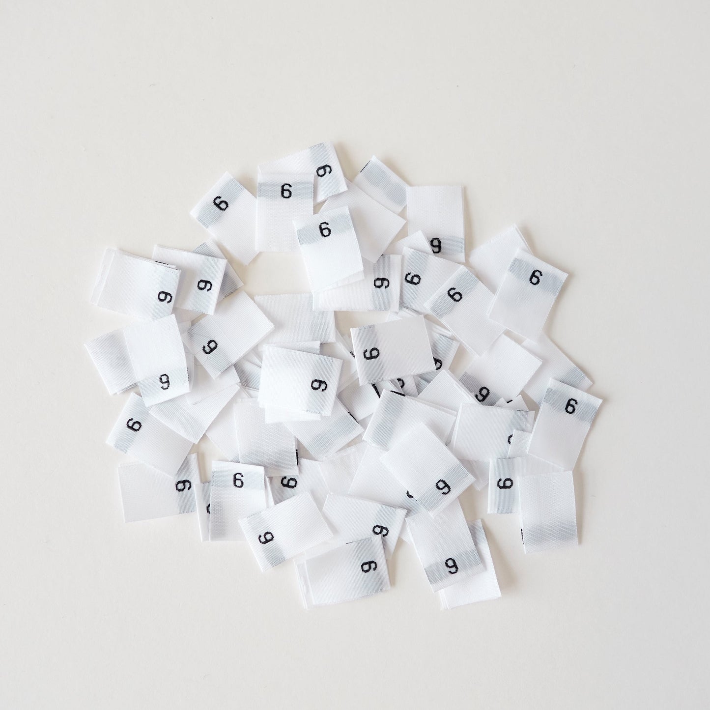 White size labels - 3 years to 10 years