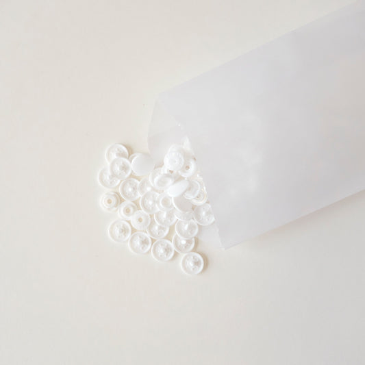 Bouton pression mât 12mm - B3 Blanc - KAMSNAPS