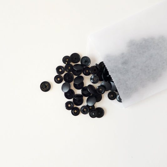 Mast snap button 12mm - B5 Black - KAMSNAPS