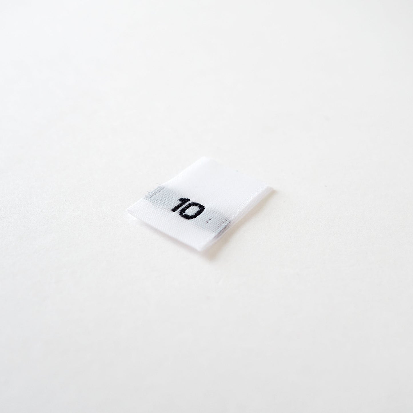 White size labels - 3 years to 10 years