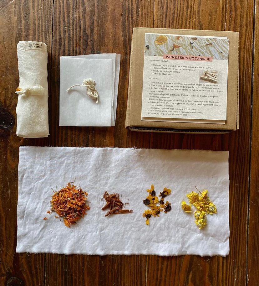 Cotton square set to dye yourself - MARIE LES BAINS
