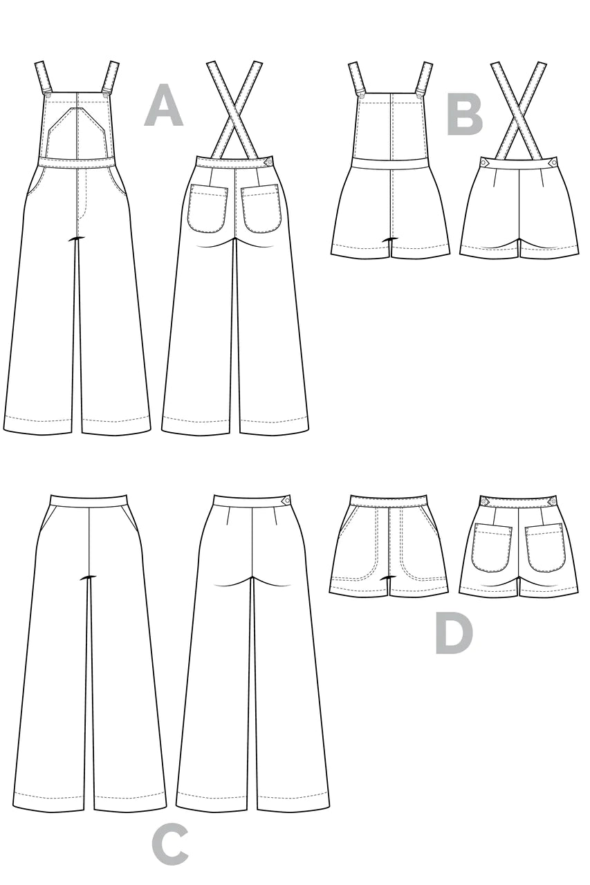 Overalls and Trousers JENNY | Paper pattern - Closet Core Patterns