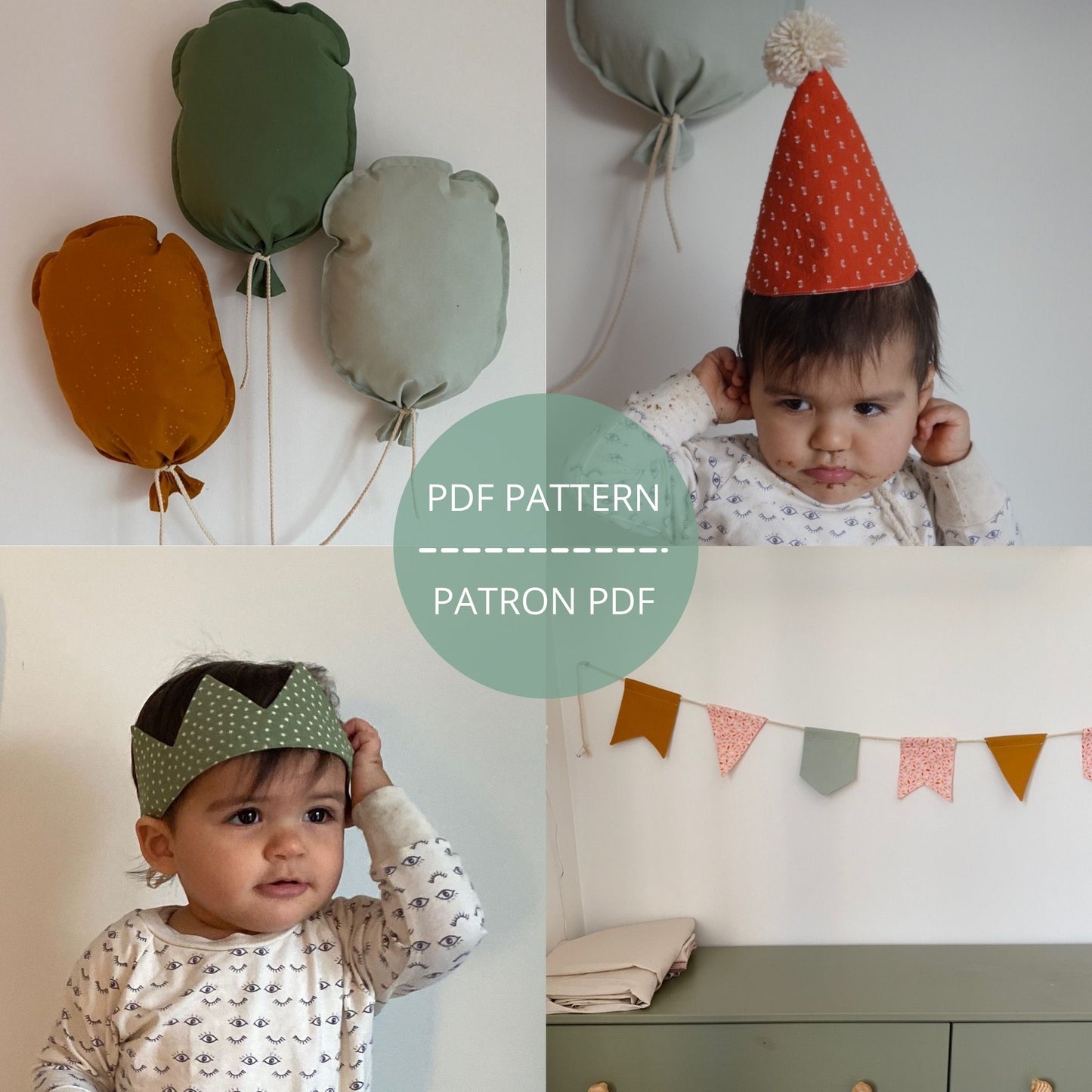 Party decoration set - PDF pattern