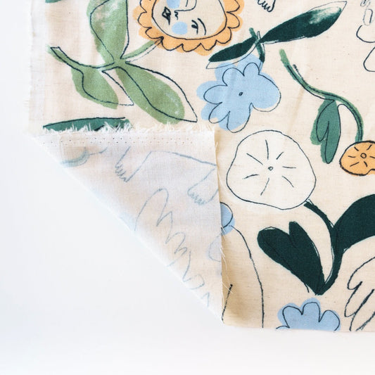 Viscose, cotton, linen - Women Flowers Print by Julia GR