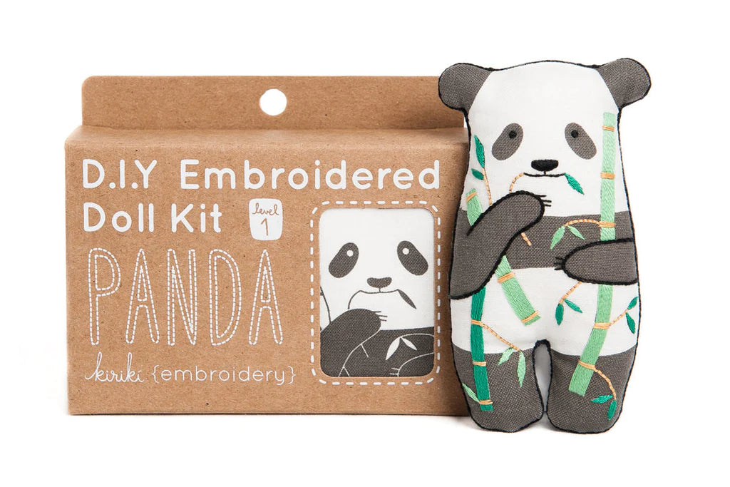 Panda - Kit peluche à broder (niveau 1) - KIRIKI PRESS