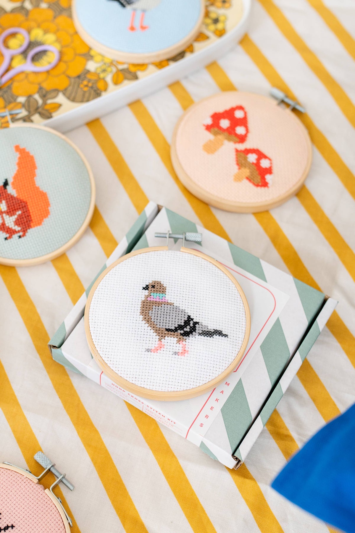Kit de point de croix - Pigeon | Cotton Clara