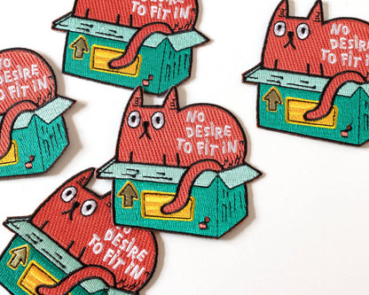 Patch thermocollant chat « No Desire to Fit In » - RippleSplash