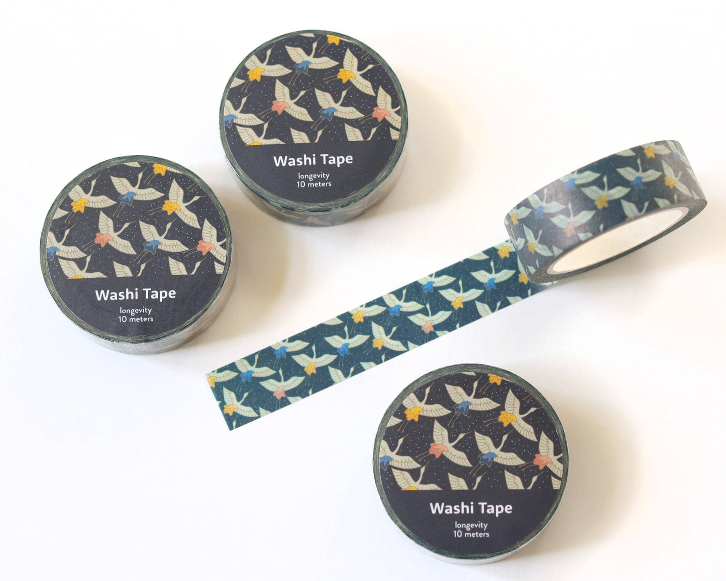 Ruban Washi Oiseaux Volants