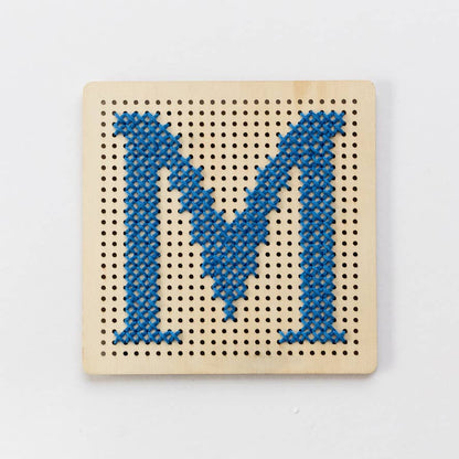 Kit de point de croix sur pegboard - Bleu | Cotton Clara