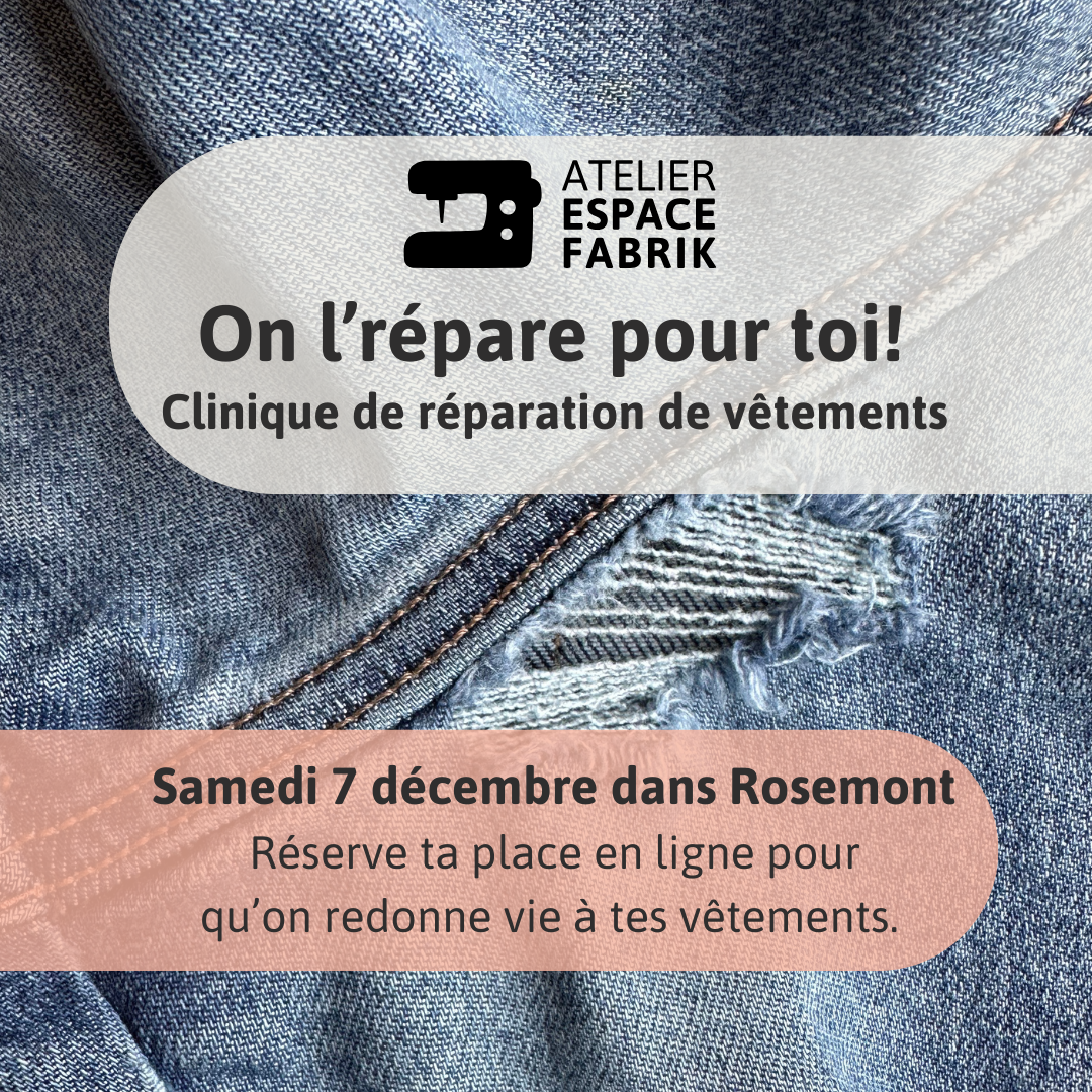 ON L'RÉPARE POUR TOI! - Clinique de réparation de vêtements